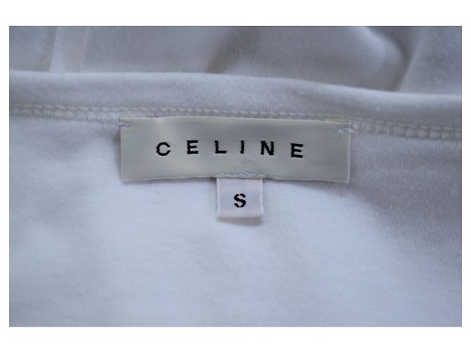 Céline CELINE Paris camiseta blanca Top Size S SMALL Blanco - vista 6