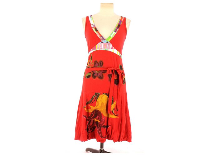 Desigual Robe Fille Niamey Rouge et motifs couleur 18WGVK28 (rft