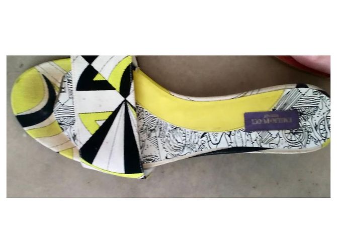 Sandali Emilio Pucci Gialli in Tessuto Giallo - vista 3