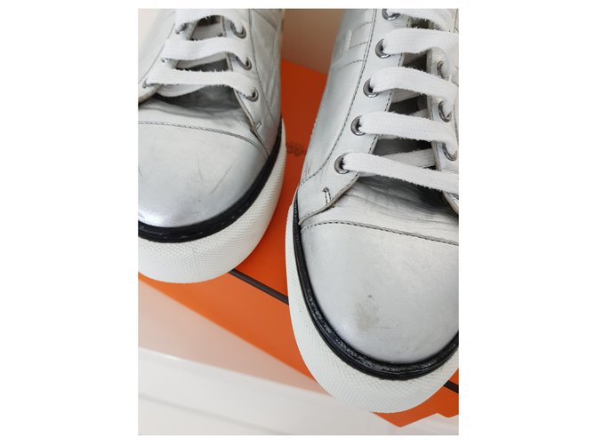 Hermès Hermes Polo argento Bianco - vista 11