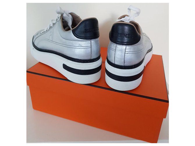 Hermès Hermes Polo argento Bianco - vista 4
