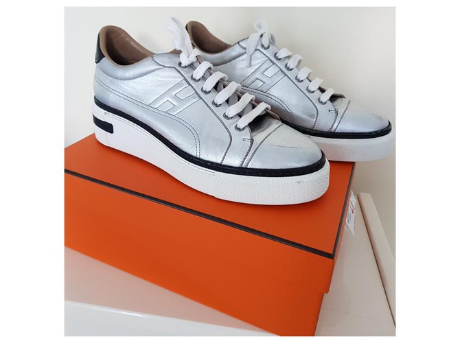 Hermès Hermes Polo argento Bianco - vista 5