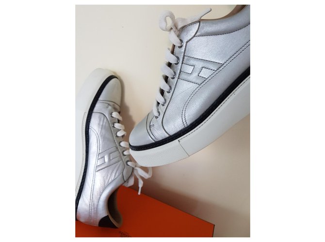 Hermès Hermes Polo argento Bianco - vista 7