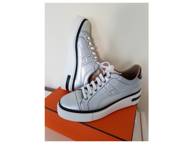 Hermès Hermes Polo argento Bianco - vista 8