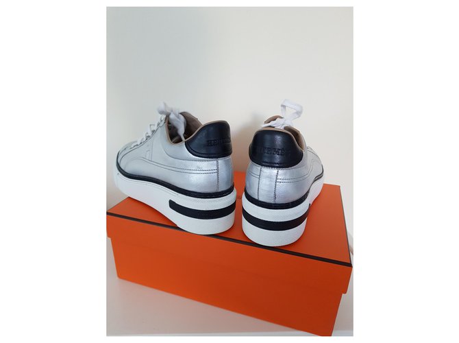 Hermès Hermes Polo argento Bianco - vista 9