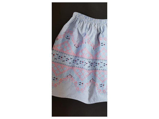 Gonna Manoush in cotone blu multicolore - vista 3