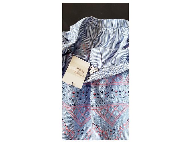 Gonna Manoush in cotone blu multicolore - vista 4