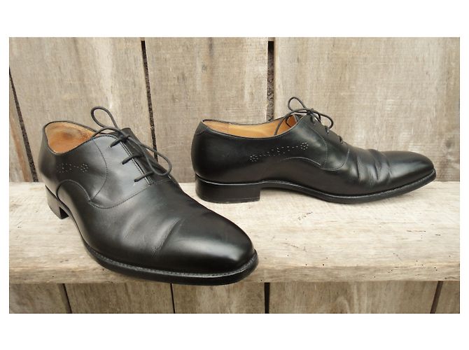 Autre Marque Richelieu Loding en cuir noir - vue 3