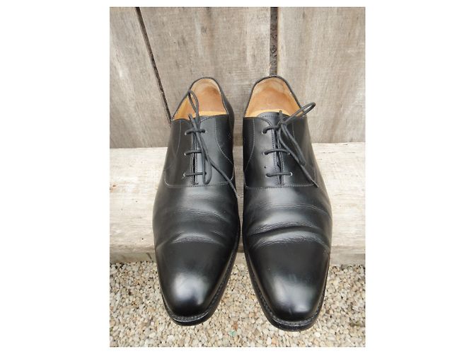 Autre Marque Richelieu Loding en cuir noir - vue 4
