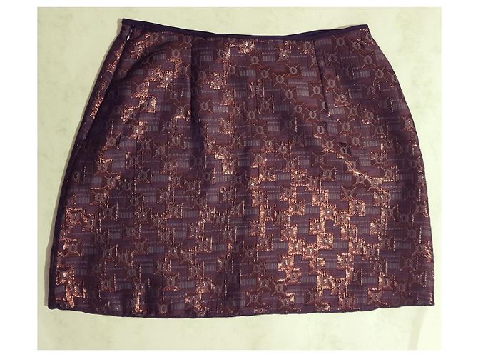 Falda Marni Metalizada Matellasse Bronce Seda Multicolor Metálico - vista 2