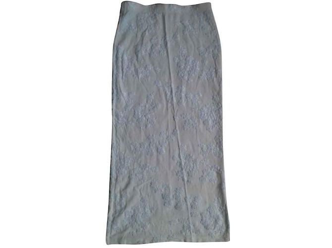 Autre Marque Falda Lilith de seda blanca Blanco - vista 2