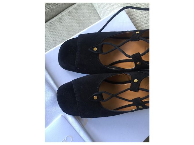 Sandali Chloé Spartiates in scamosciato nero 39 - vista 4