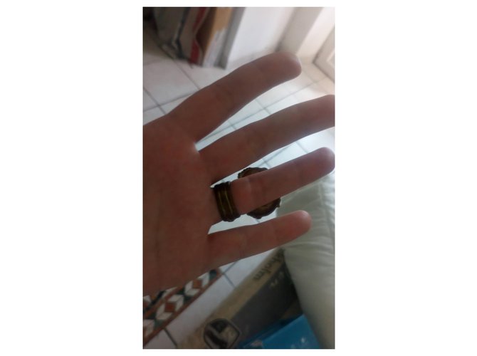 Anello Harpo in metallo blu e rame - vista 3