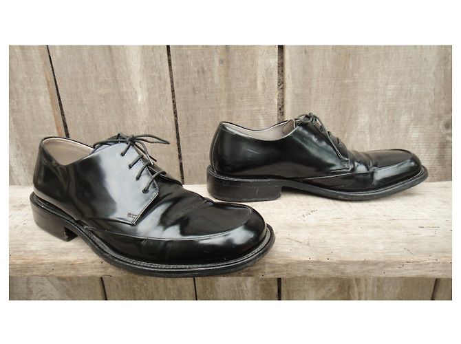Scarpe Derby Hugo Boss Niagara in pelle nera Nero - vista 5