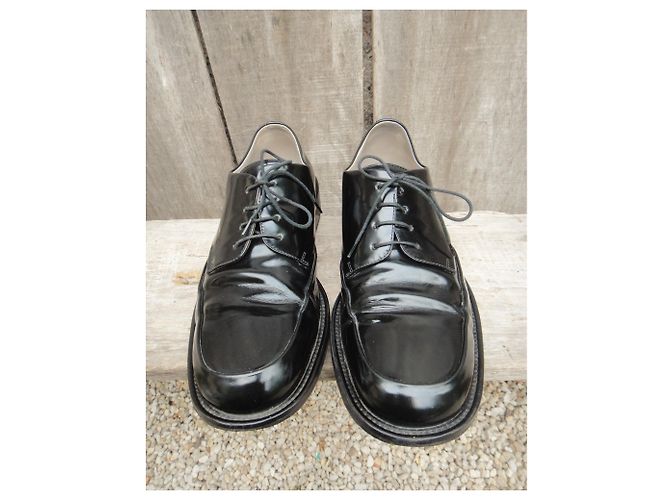 Scarpe Derby Hugo Boss Niagara in pelle nera Nero - vista 6