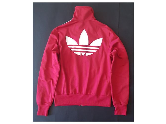 Adidas Trainingsjacke Rot Weiß - Ansicht 2