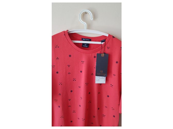 T-shirt Scotch and Soda Arancione Corallo Cotone - vista 3