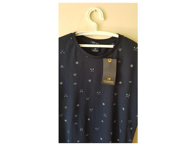 T-shirt Scotch and Soda blu cotone M - vista 3