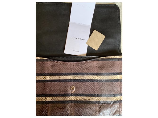 Pochette Givenchy Python Marron Noir Taupe Imprimé python - vue 2
