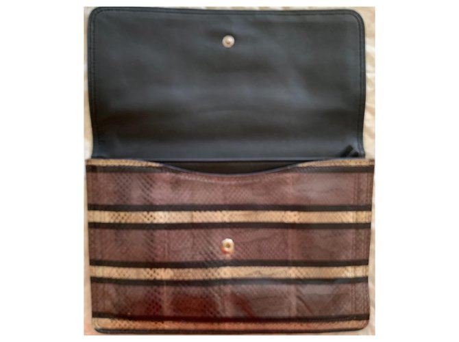 Pochette Givenchy Python Marron Noir Taupe Imprimé python - vue 5