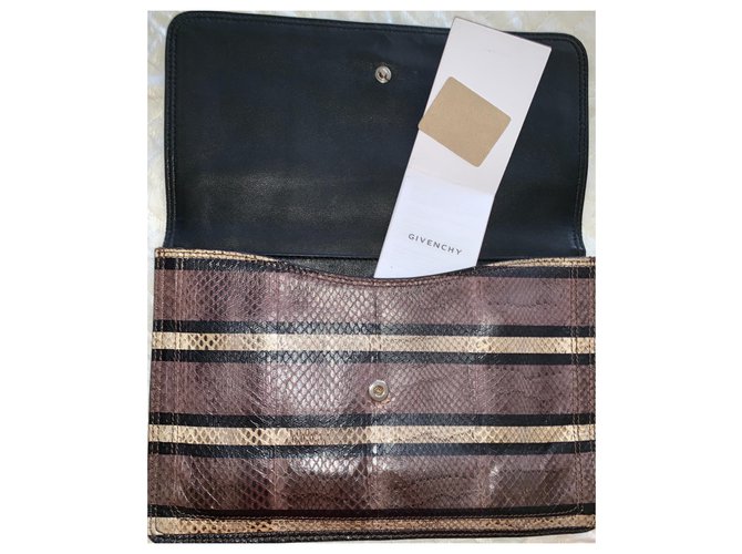 Pochette Givenchy Python Marron Noir Taupe Imprimé python - vue 7