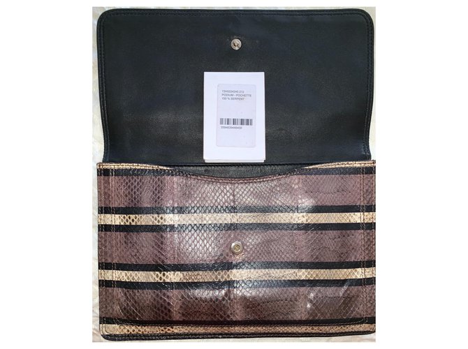 Pochette Givenchy Python Marron Noir Taupe Imprimé python - vue 9