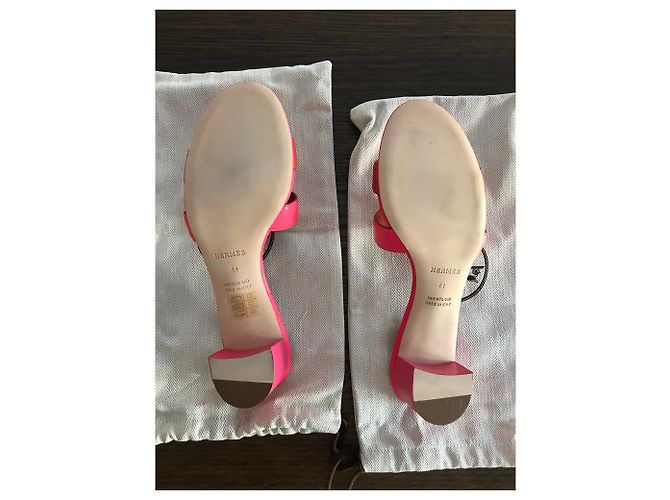 Hermès Ciabatte in pelle Oasis Rosa - vista 5