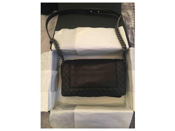 Bolso Chanel Boy de piel negra Negro - vista 2