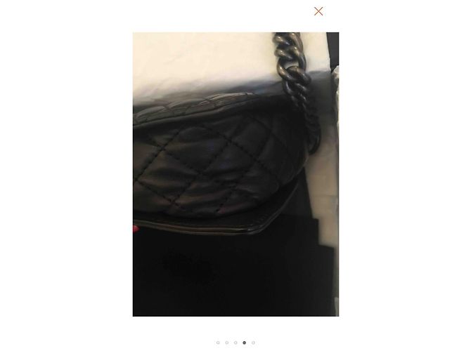 Bolso Chanel Boy de piel negra Negro - vista 4