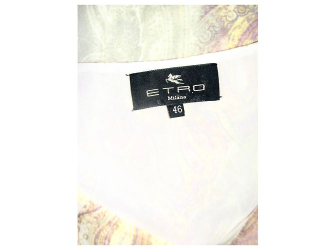 Etro Falda de gasa maxi paisley con logo. Multicolor - vista 3
