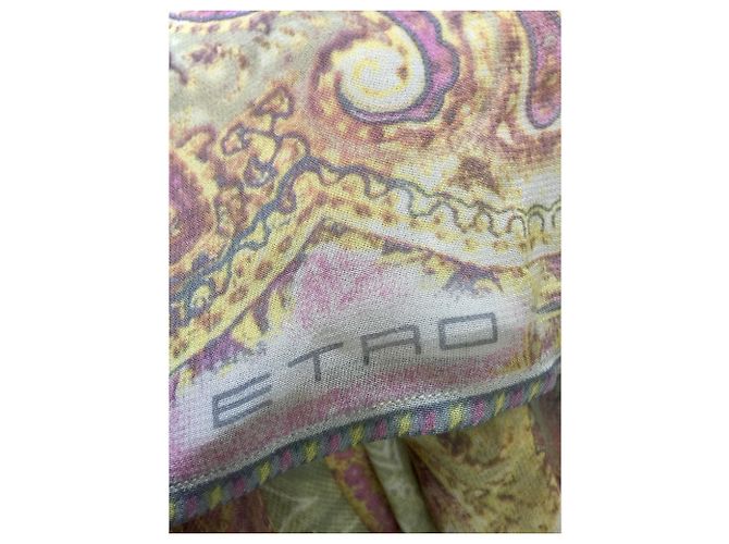 Etro Falda de gasa maxi paisley con logo. Multicolor - vista 4