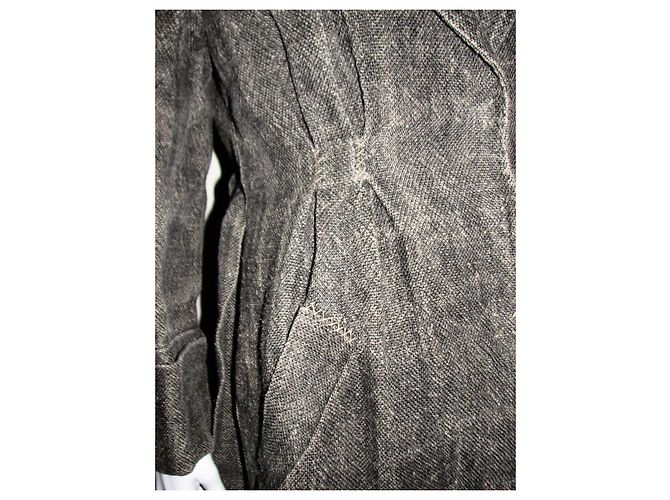 Abrigo de yute con cinturón Alberta Ferretti Marrón Castaño - vista 9