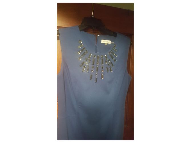 Abito blu senza maniche Calvin Klein lunghezza ginocchio - vista 5