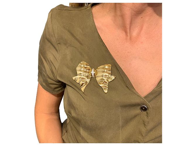 Spilla Repossi "nodo" in oro giallo e bianco, Diamants. - vista 11