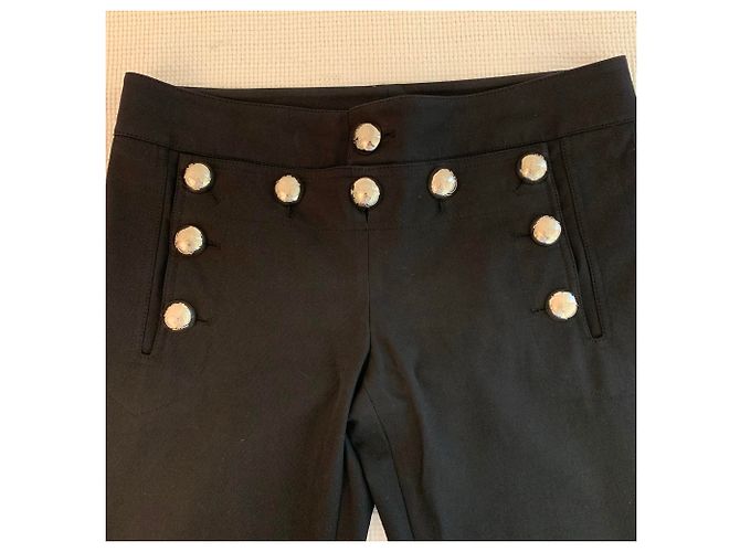 Gucci Pantalón de algodón negro estilo marinero. - vista 4