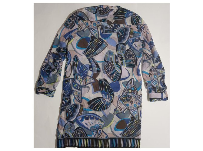 Camisa larga Gerard Darel de seda y algodón Multicolor - vista 2