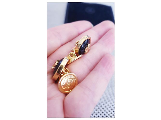 Gemelli vintage Chanel Nero D'oro - vista 10
