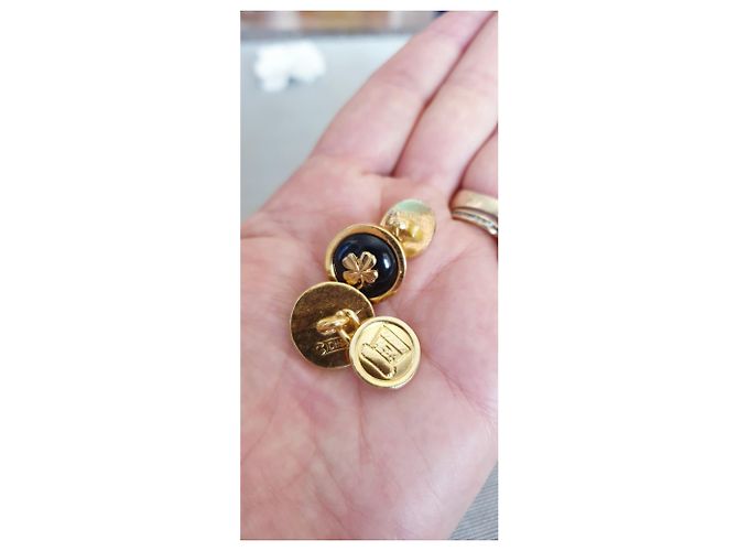 Gemelli vintage Chanel Nero D'oro - vista 11