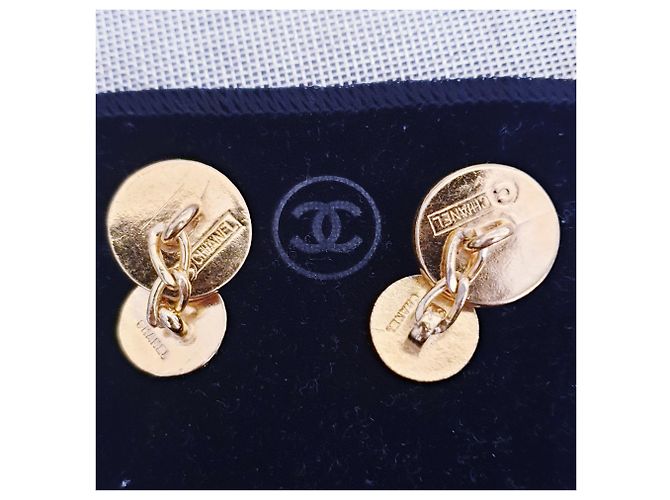 Gemelli vintage Chanel Nero D'oro - vista 5
