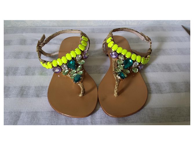 Autre Marque Sandali in pelle SUBLIMES HANIA SNAKE COSMOPARIS Multicolore - vista 2