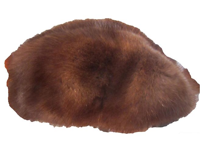 Autre Marque Cappello in visone marrone chiaro - vista 2
