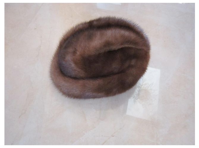 Autre Marque Cappello in visone marrone chiaro - vista 4