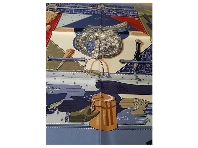Hermès Tutto in pelle Blu - vista 3