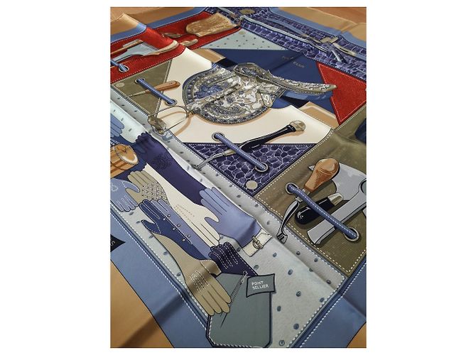 Hermès Tutto in pelle Blu - vista 5