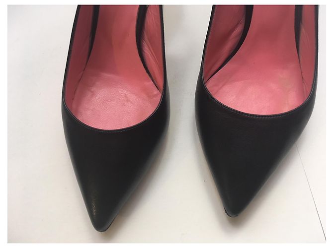 Décolleté Slingback in Pelle a Punta Paule Ka Nera Nero - vista 3