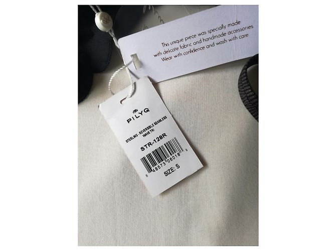 Autre Marque Pilyq Reversibler Badeanzug Silber Schwarz Größe S - Ansicht 3