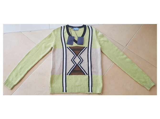 Prada Suéter 44 Cashmir Verde - vista 7