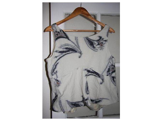 Marni Baumwoll-Top mit Blumenmuster in Eggshell Aus weiß - Ansicht 2