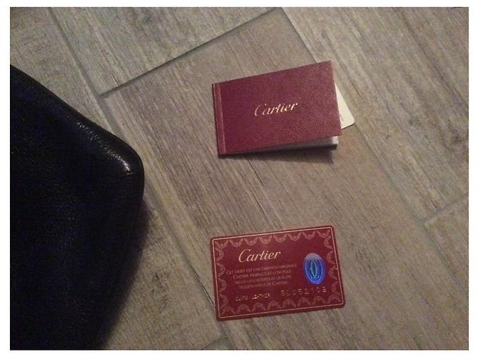 Borsa a tracolla Cartier in pelle nera Nero - vista 3