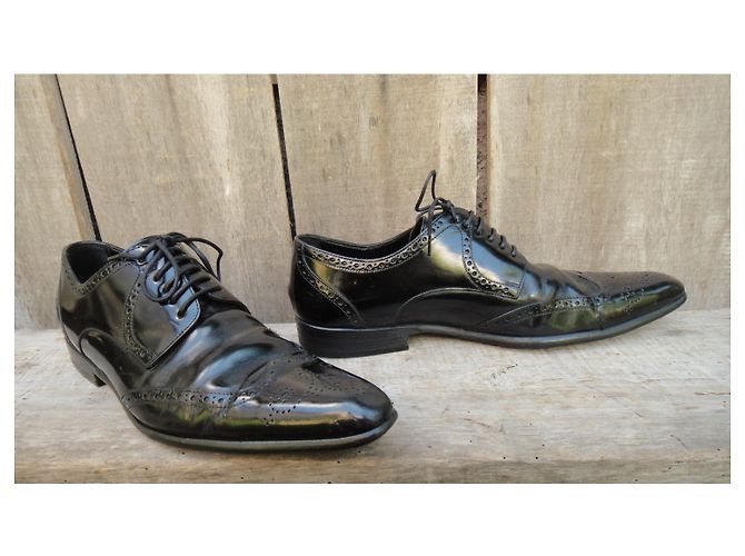 Derby in pelle verniciata Dolce & Gabbana Nero - vista 4